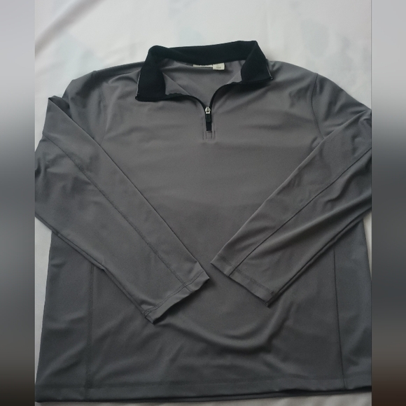 Rorie Whelan Golf Shirts Men's L Gray Long Sleeve 1/4 Zip Dry Wicking Good Condi - Picture 5 of 14